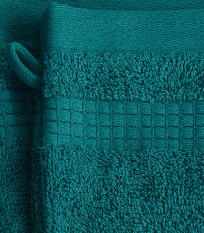 Le linge de Jules Set of 4 Wash Mitts - 100% Cotton - 450 g/m² - Duck Blue