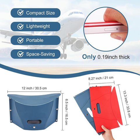 2 PCS Airplane Foot Rest, Folding Stool, Folding Foot Rest, Portable Airplane Footrests for Travel, Folding Foot Stools