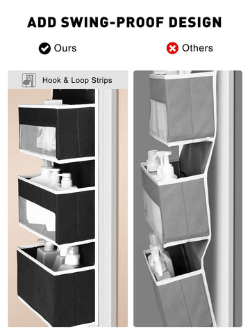 Yecaye Over the Door Organiser, 6-Tier, Black, 1 Pack