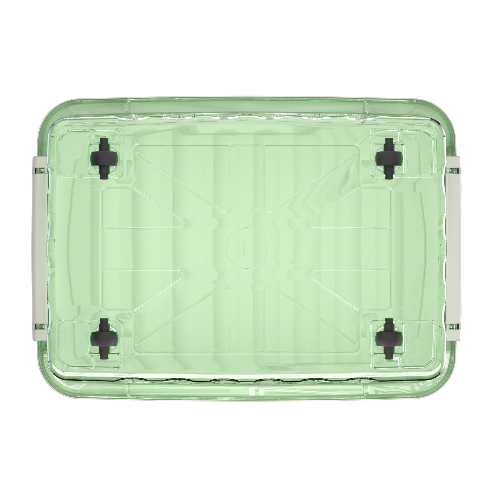Cetomo 80L*6 Plastic Storage Boxes with Wheels, Lidded Storage Box with Secure Side Latches, PP Nestable and Stackable Clear Organizer for Home