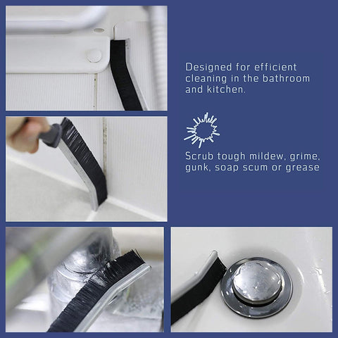 Crevice Cleaning Brush,GWAWG Bathroom Tile Groove Gap Cleaning Brush, Long Handle Narrow Crevice Cleaning Tool