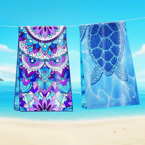 flintronic Microfiber Oversized Lightweight Beach Towel 180x80cm Extra Large Thin Sand Free Towels Travel Swim Pool Camping for Adults Women Men