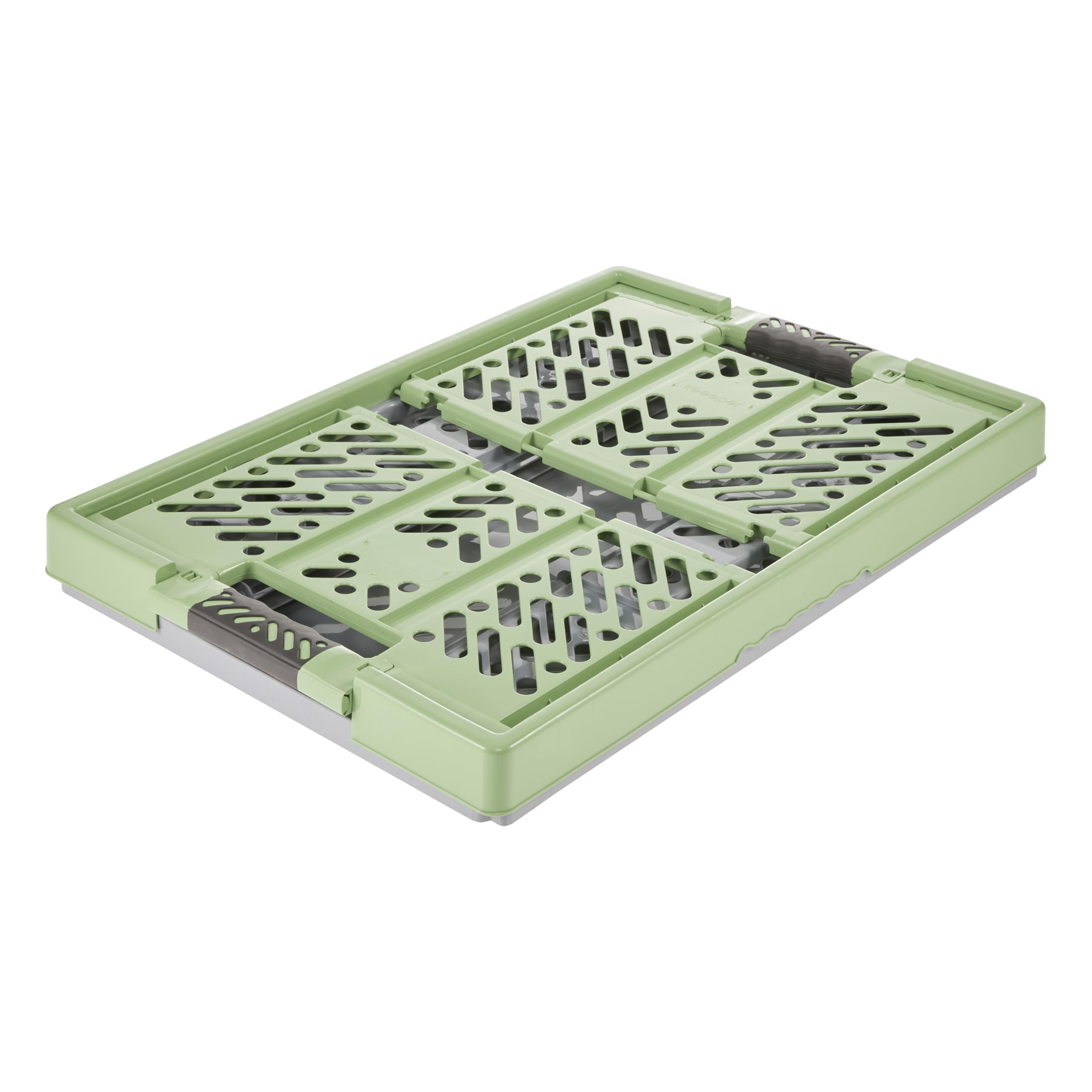 keeeper Sturdy Professional Folding Box With Soft-Touch Handles, 54 X 37 X 28 Cm, Ben Eco Line, Green (Eco Grass Green)