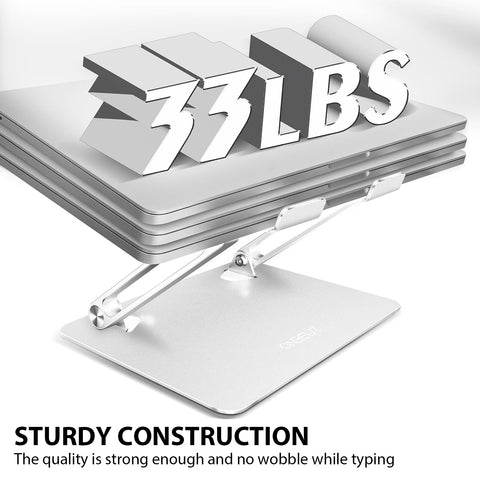OneCut Adjustable Laptop Stand, Aluminium Alloy, Multi-Angle Stand with Heat-Vent to Elevate Laptop, Adjustable Notebook Sand for Laptop