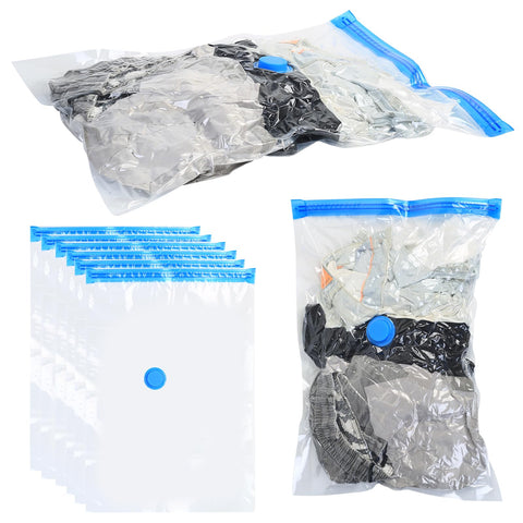 Tenbrachian 8 Pcs Space Saver Bags Vacuum Storage Bags Small Compression Zipper Storage Bags Vacuum Pack Bags for Clothes