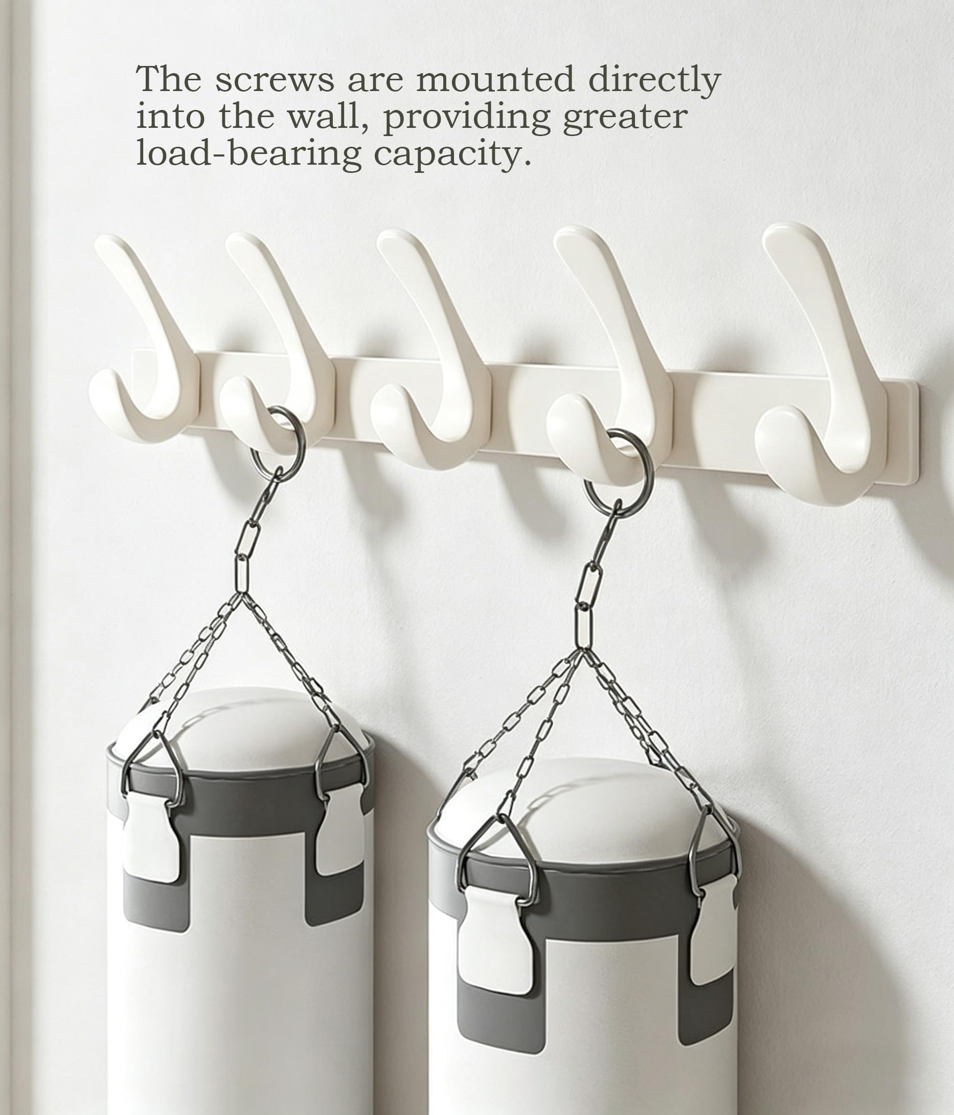 DHSUN Coat Hooks Wall Mounted 5 Hooks for Hanging Clothes Hat Keys Backpack Jacket Bathroom Towels Purse,Screw in Door or No Drill Wall for Closet