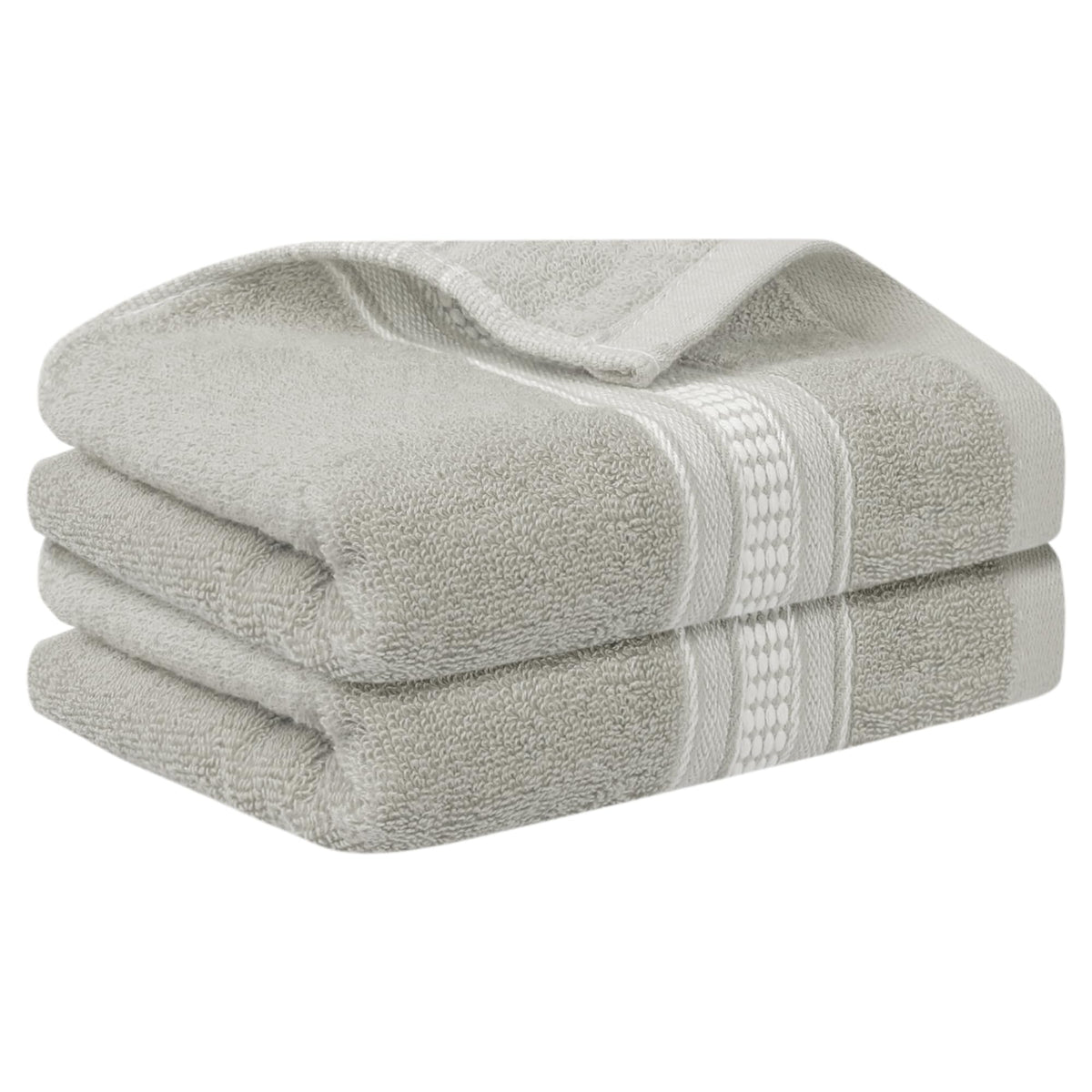 HMETOL 2 Pack Plaid Pattern Comfort and Absorbent Hand Towel Set