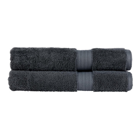 Christy Renaissance 2 Bath Sheets Set | Ash Grey | 100% Egyptian Cotton Pile | Luxuriously Soft and Super Absorbent | 675 GSM
