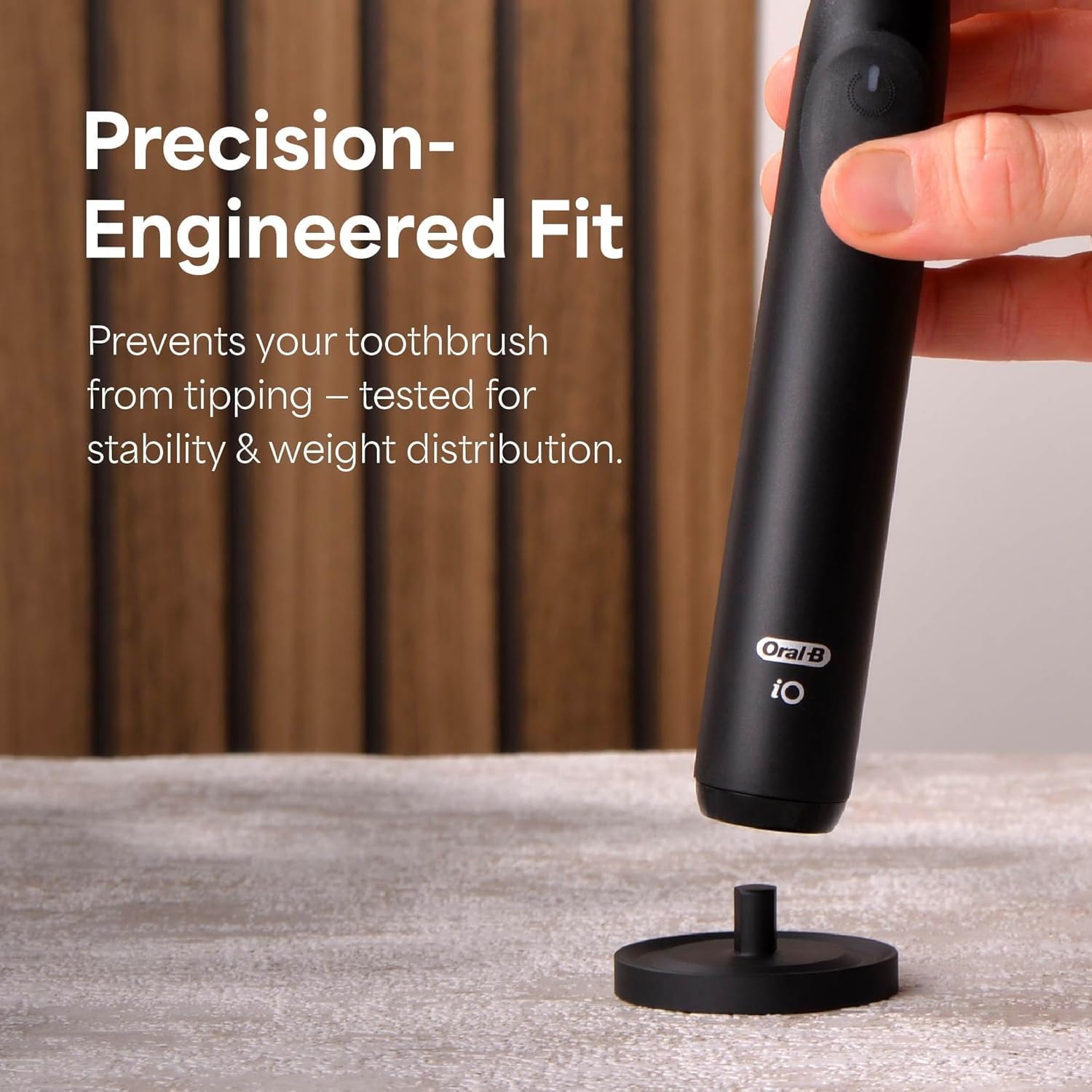 Relsy Black Oral-B Compatible Electric Toothbrush Holder for Bathroom, Aluminum Black Oral B Toothbrush Holder With Hygienic Drip Capture Stops