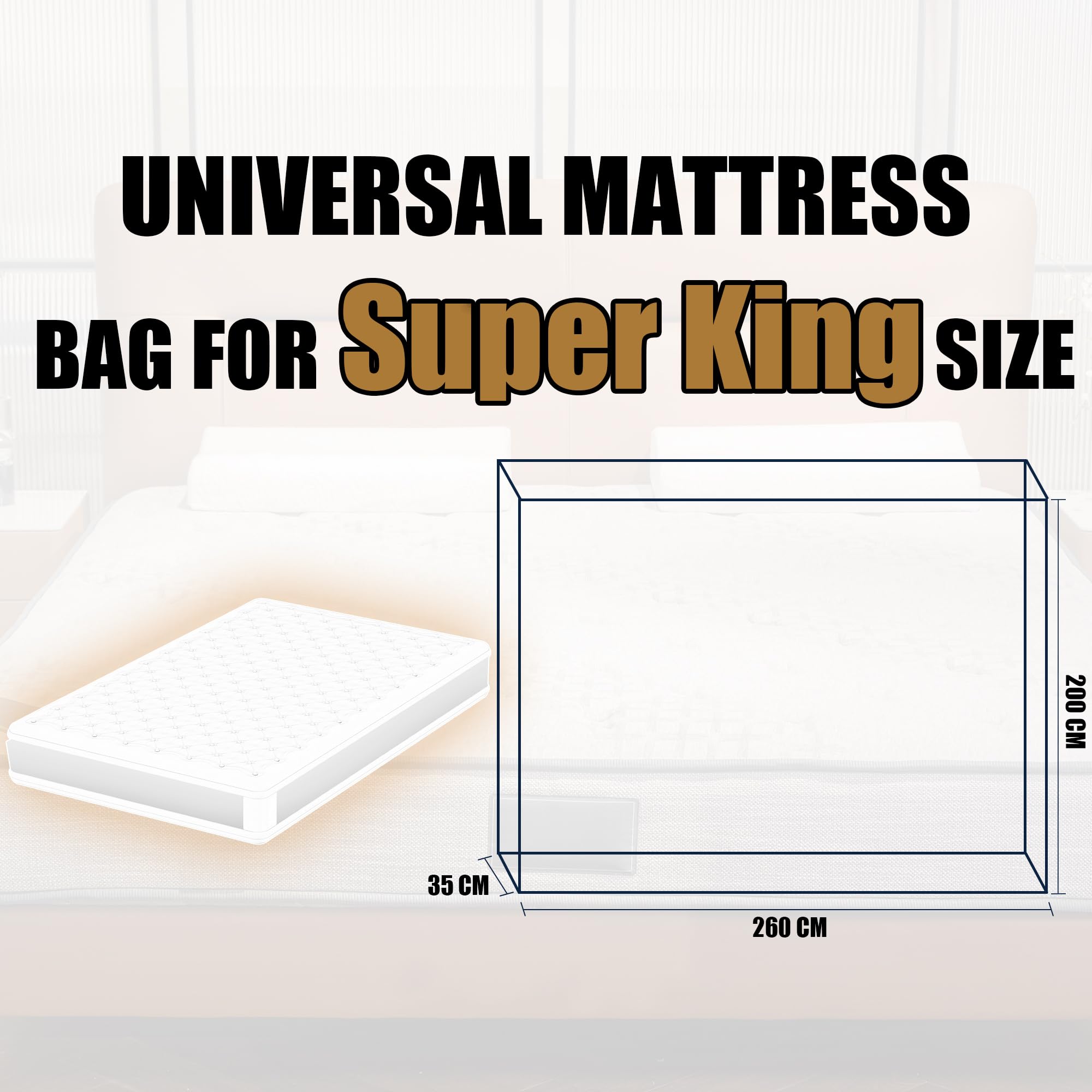 Super King Mattress Cover for Moving Mattress Bags for Storage Transport