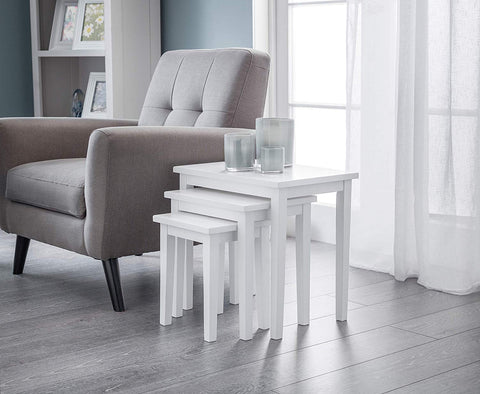 Julian Bowen Cleo Nest of Tables, White