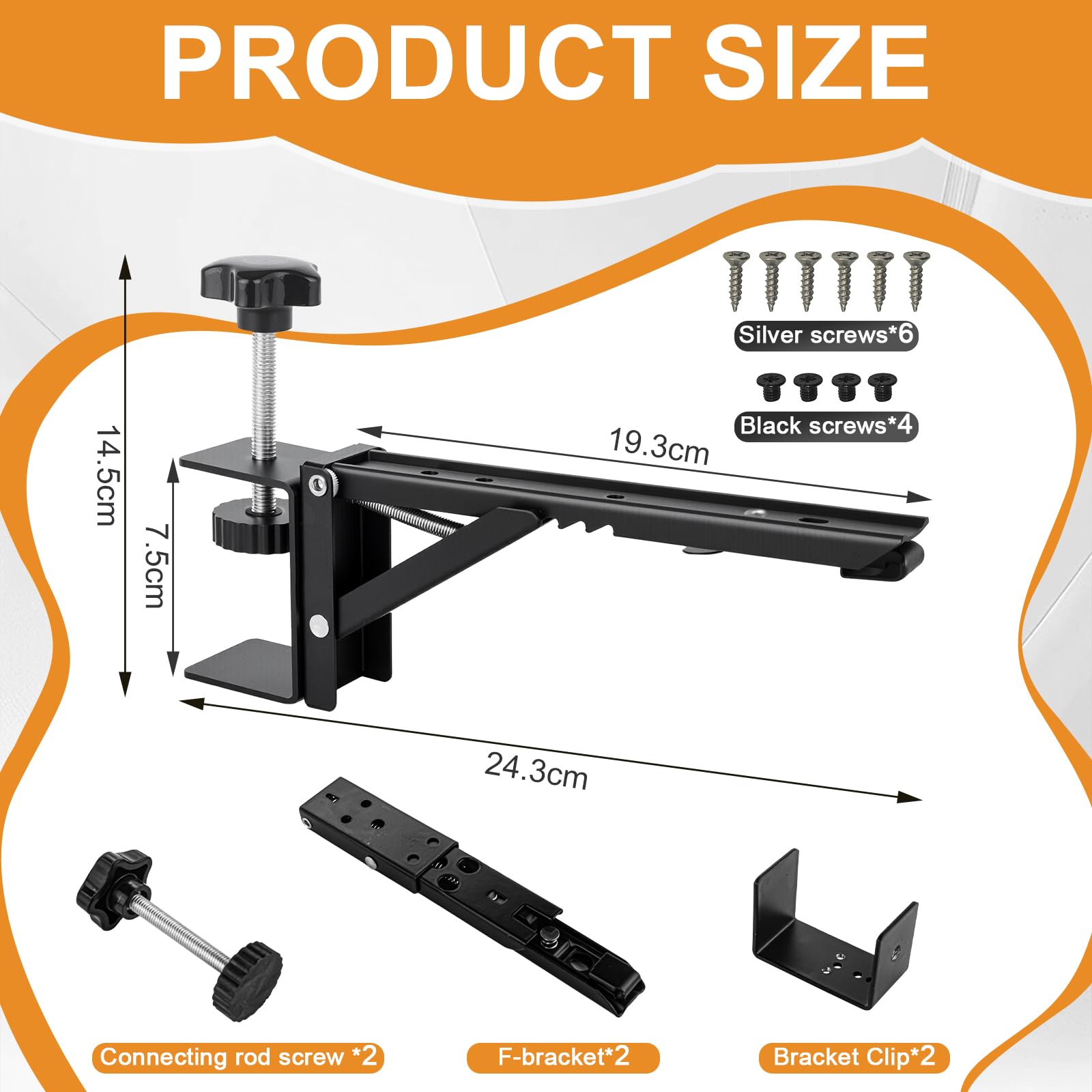 Folding Keyboard Tray Bracket, Removable Metal Keyboard Holder, Adjustable Table Extension, Desk Shelf Without Drilling