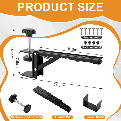 Folding Keyboard Tray Bracket, Removable Metal Keyboard Holder, Adjustable Table Extension, Desk Shelf Without Drilling