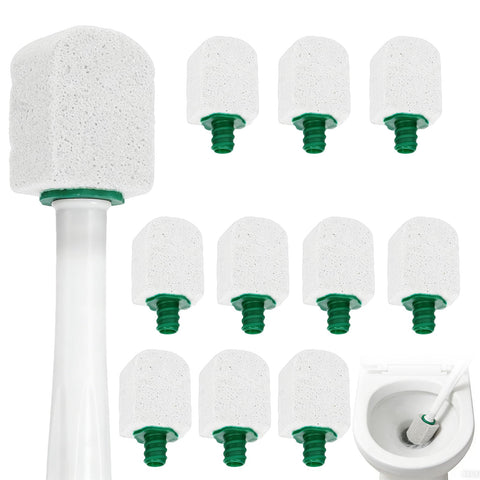 10 Pcs Pumice Stone for Toilet, Toilet Pumice Cleaning Stone with Short Handle, Nature Pumice Sticks for Clean Toilets, Pool, Bathroom (white)