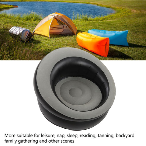 Inflatable Sofa Chair, Flocking Air Sofa, Blow Up Couches Inflatable Lounge Chair for Living Room Bedroom Reading Room Office Balcony Camping Travel