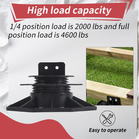 10 Pack Adjustable Decking Pedestals 30-60mm Height Deck Supports