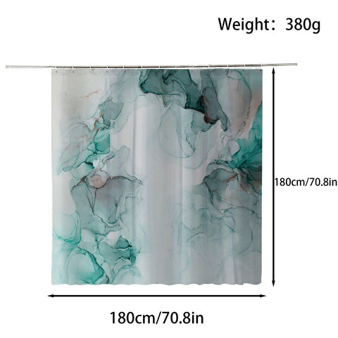 FAIRYGATE Extra Long Shower Curtain With Hooks Shower Curtains Liner Waterproof Mildew-Free Bathroom Curtain B9018