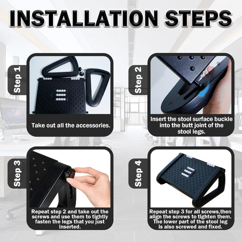 Eidoct Foot Rest Under Desk, Ergonomic Under Desk Foot Rest