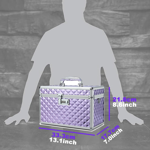 HEWEI WORKS Storage Lock Box with Combination Lock, Lockable Medicine Storage Box, Empty First Aid Box, Security Lockbox