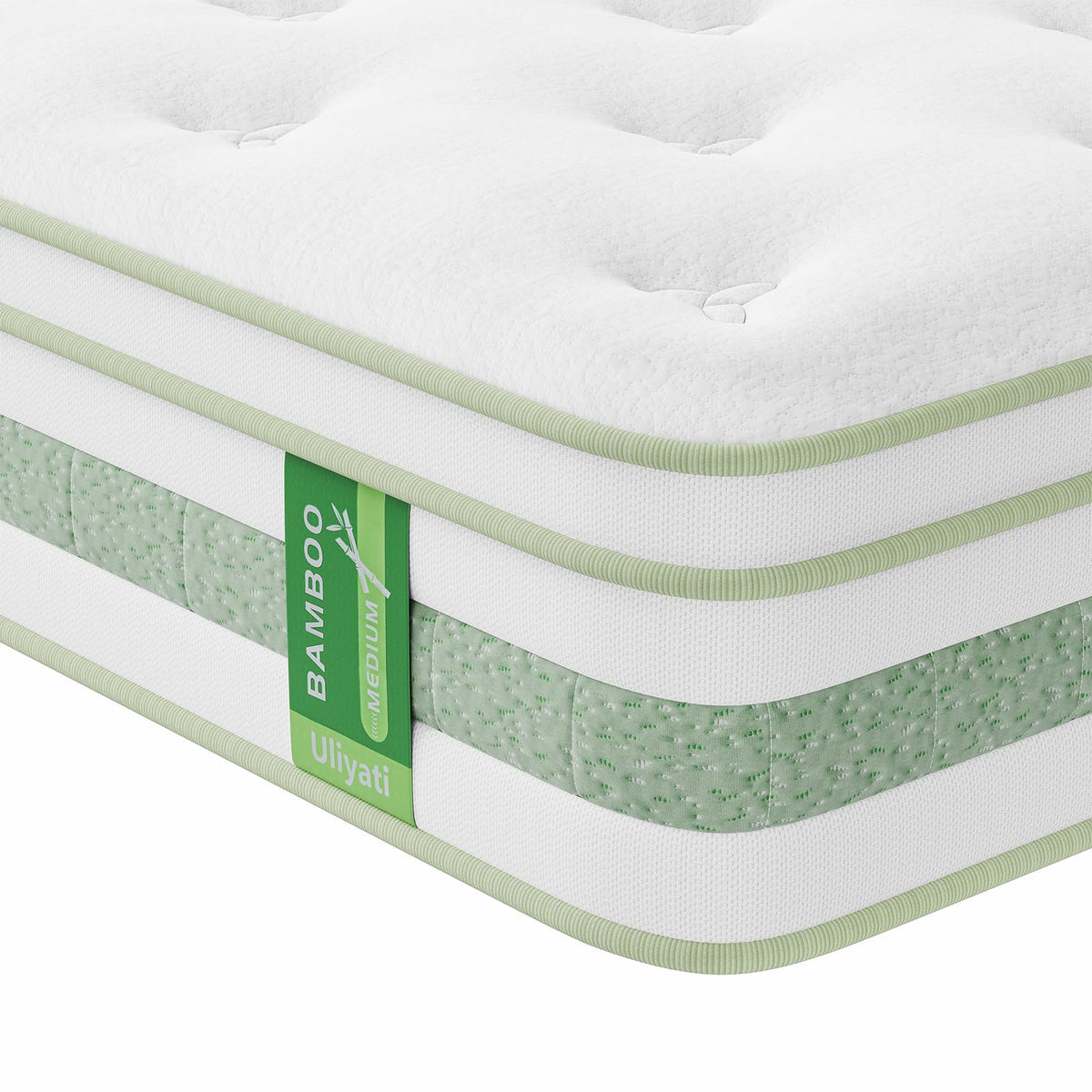 Uliyati King Size Mattress Memory Foam Pocket Sprung Mattress, 150x200x25cm
