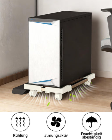 Mobile Aluminium CPU Stand for PC - PC Tower Stand Computer Trolley