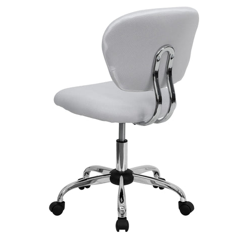 Flash Furniture H-2376-F-WHT-GG Mid-Back White Mesh Task Chair with Chrome Base