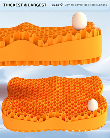 Extra19.7" Honeycomb Gel Seat Cushion, Pressure Relief for Long Sitting