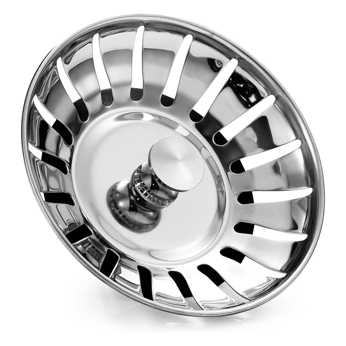 Upgraded Kitchen Sink Plug Strainer Stainless Steel Strainers Sink Plugs Replacement Drain Stopper for Food/Hair Catcher - UK Sinks Hole Diameter