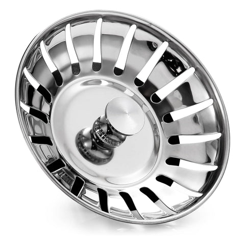 Upgraded Kitchen Sink Plug Strainer Stainless Steel Strainers Sink Plugs Replacement Drain Stopper for Food/Hair Catcher - UK Sinks Hole Diameter