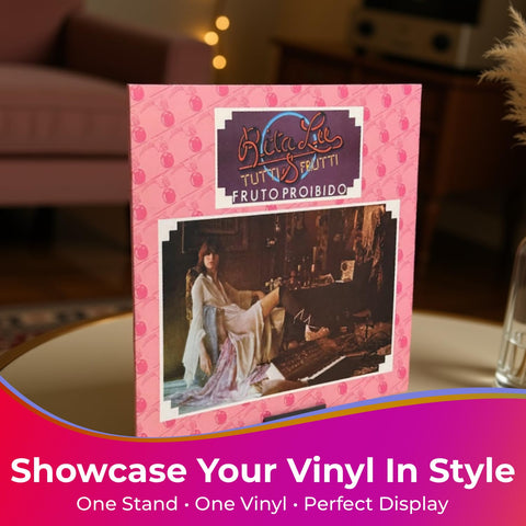 Print It Uk Now Playing Vinyl Record Stand Display Holder (1 Pack - White)