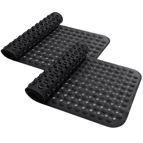 Smiry Non Slip Bath Mat with 300 Strong Suction Cups, 100x40cm (Pack of 2)