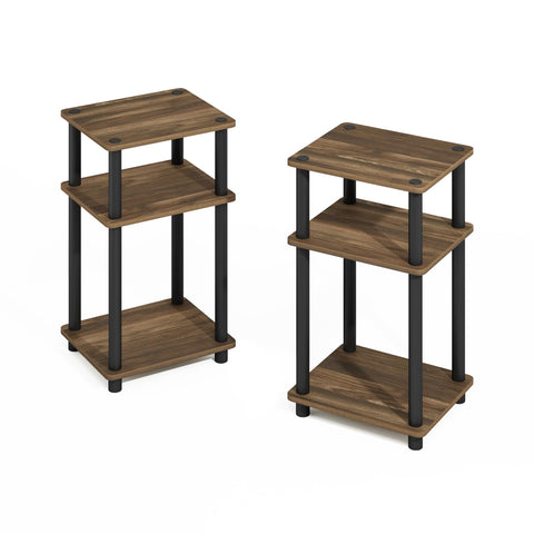Furinno TURN-N-TUBE Storage Shelves, Stackable Standing Shelf, Open Corner Shelf, for Organization and Storage, Living Room, Garage, Home Office