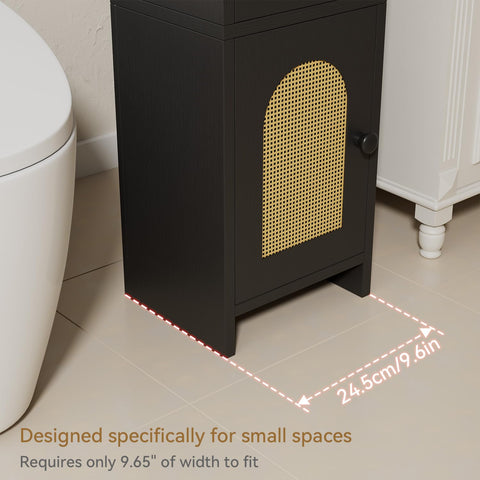 IBUYKE Small Bathroom Storage Cabinet Toilet Paper Storage Holder WBS001B