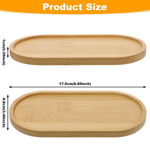 Hecila Bamboo Soap Tray Oval Soap Dispenser for Bathroom Wooden Soaps Dish Multi-Functional Countertop Bathtub Organizer Tray Kitchen Holders Jewelry