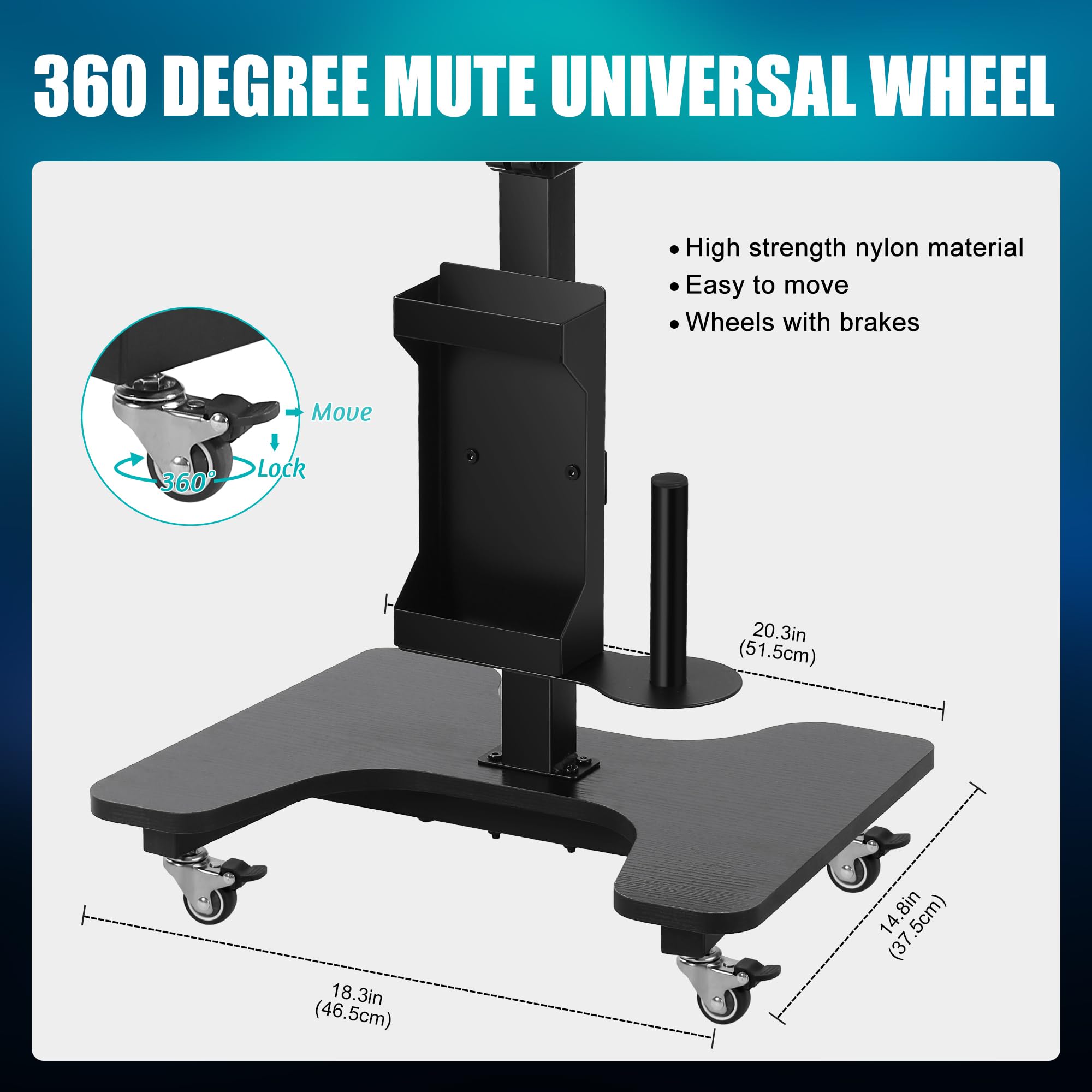 POARMEEY Tattoo Tray on Wheels Tattoo Cart with Rolling Tray Tattoo Table Station Adjustable Height and Multifunctional Storage for Tattoo Artist