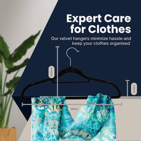 Sasha Morel 50 Pack Velvet Coat Hangers – Non Slip Velvet Hangers for Clothes, Space Saving Adult Hangers with Tie Organizer & Swivel Hooks