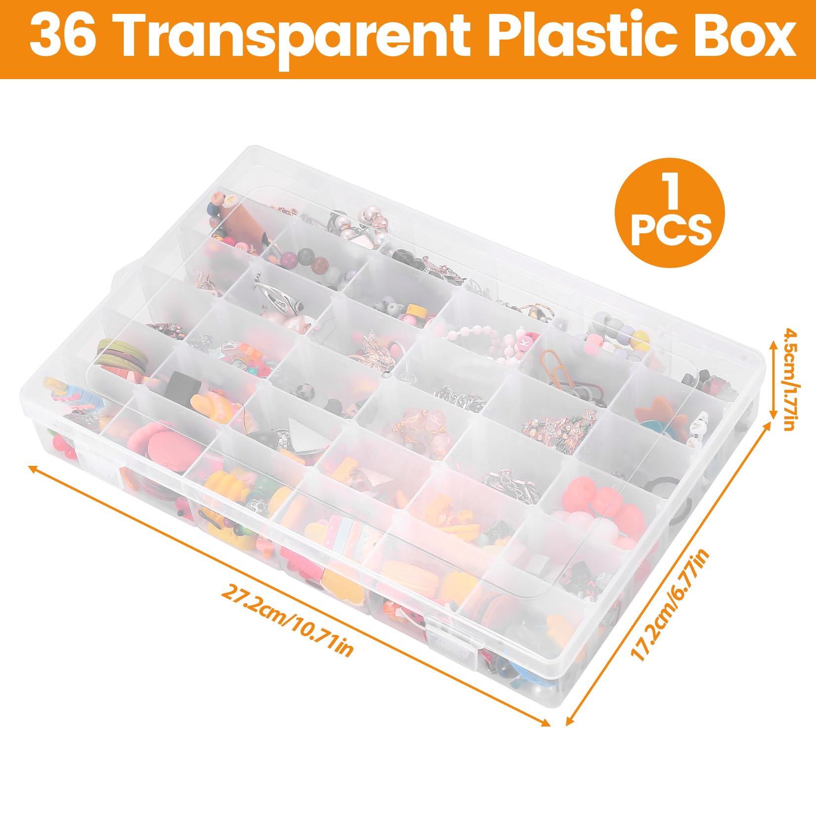 McBlast 1 Pc Stackable Snack Box 36 Removable Grids