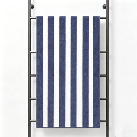 Large Quick Dry Microfibre Beach Towels for Adults,160X90cm Double Sides Grey Stripe Bath Towel Travel Towels with Pockets,Lightweight Beach Towel