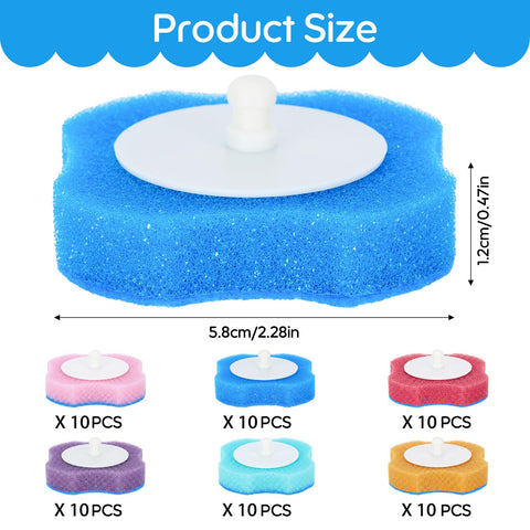 Chovbe 60 Pcs Disposable Toilet Brush Refills, Scented Toilet Wand Refills