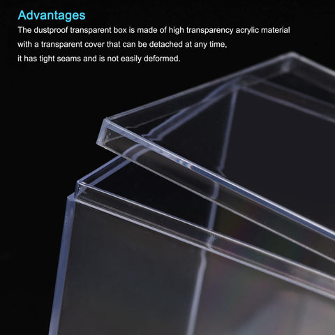sourcing map Clear Acrylic Plastic Storage Box Square Cube Display Case with Lid, 5.1x5.1x5.1cm Container Box for Small Item, Pack of 2