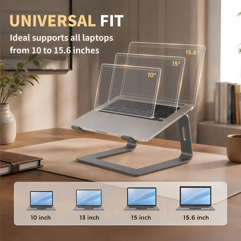 Orionstar Laptop Stand for Desk, Aluminum Laptop Riser, Portable Computer Stand for Apple Mac MacBook Air Pro 10-15.6 Inch Notebook Computer