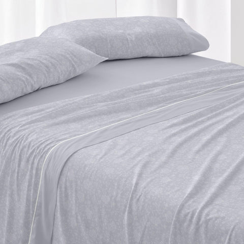 Burrito Blanco | Cotton Flannel Sheets | Bed 120 cm Design 575 | Blue (120 x 190/200 cm.)