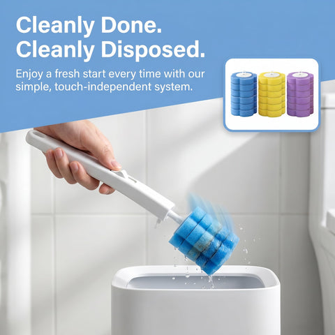 37 Pcs Toilet Brush Refills, Wall-Mounted Cleaner Set