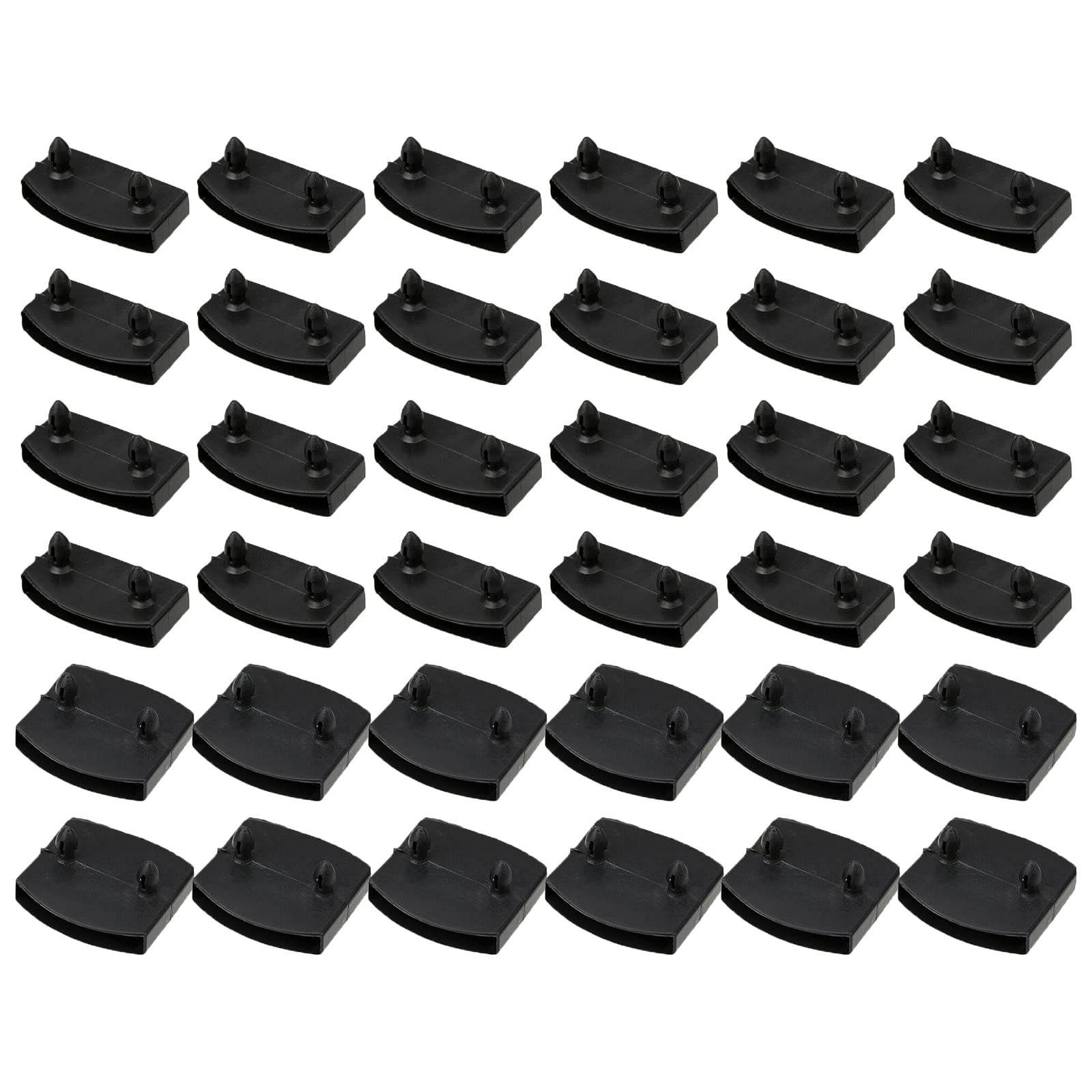 hifrom Slatted Frame Brackets Set, 36 Pieces, High Density Polyethylene, Black, for Beds up to 53 mm Wide, Single Double Beds Accessories