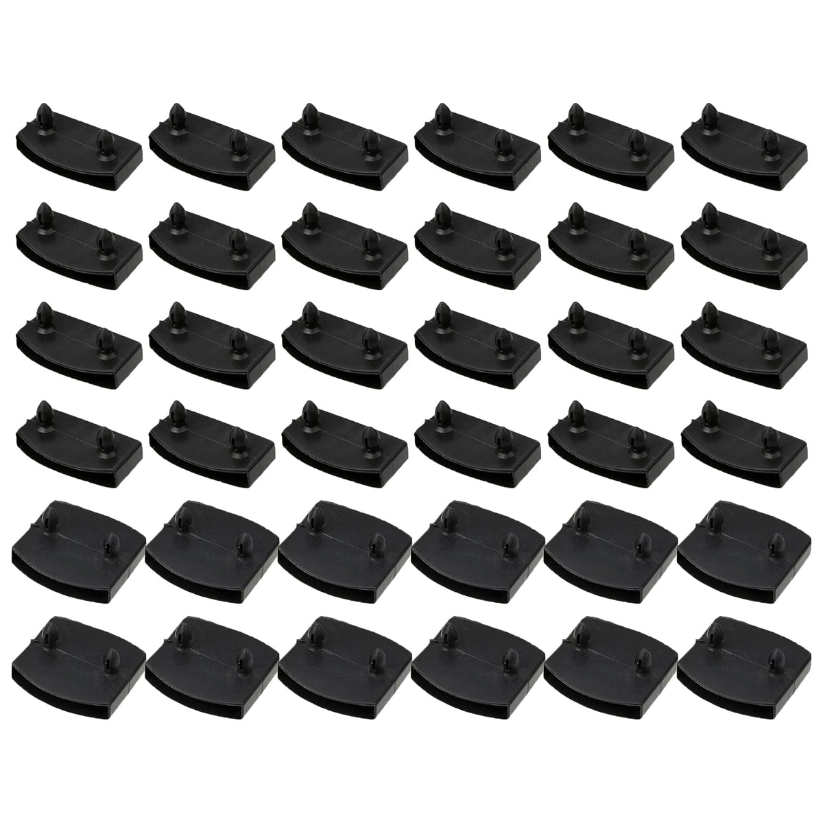 hifrom Slatted Frame Brackets Set, 36 Pieces, High Density Polyethylene, Black, for Beds up to 53 mm Wide, Single Double Beds Accessories