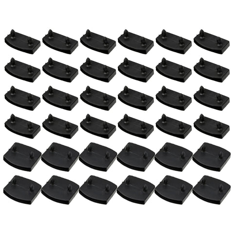 hifrom Slatted Frame Brackets Set, 36 Pieces, High Density Polyethylene, Black, for Beds up to 53 mm Wide, Single Double Beds Accessories