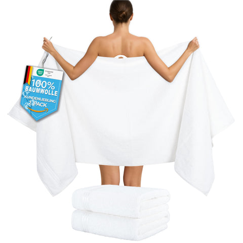 Hammetex Bathrobe 100% Cotton Unisex for Men and Women Quality 400 g/m² Quality Soft Absorbent Terry Towelling Bathrobe for Couples with Pockets