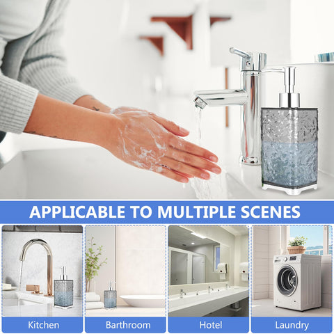 Shampoo and Conditioner Dispenser, Pump Bottle Dispenser, Plastic Refillable Kitchen Bathroom Liquid Soap Dispenser for Hand Wash Handwash Washing up