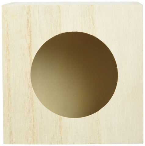 Artemio Square Wooden Tissue Box 14 x 13 x 13 cm, Wood, Beige (Pack of 2)