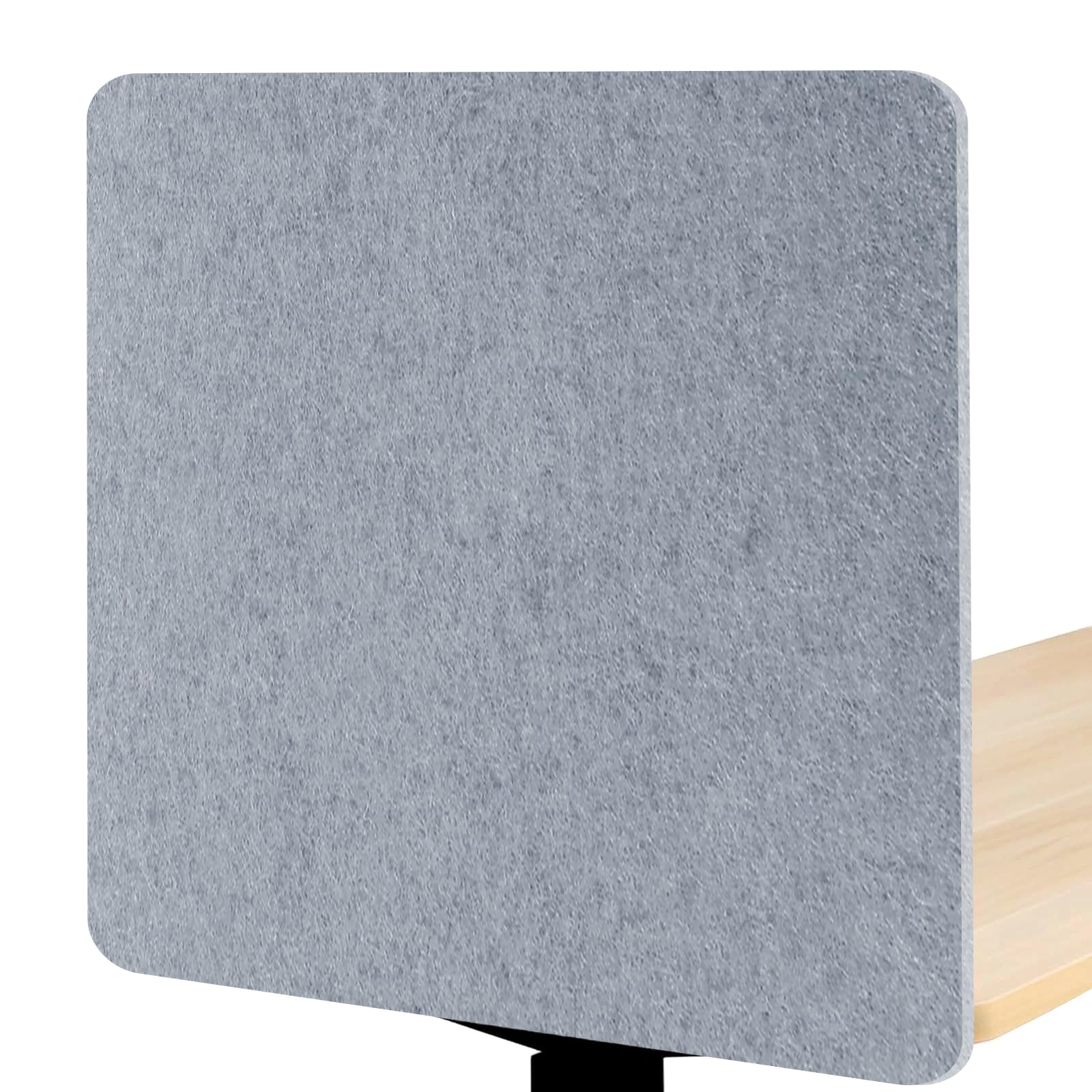 Felt Desk Divider, Clamp-On Privacy Panel, 60 x 60 cm, Light Grey